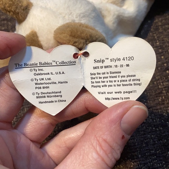 Bundle of Vintage Beanie Babies “Snip” and “Nip” 4th Generation - Picture 4 of 12